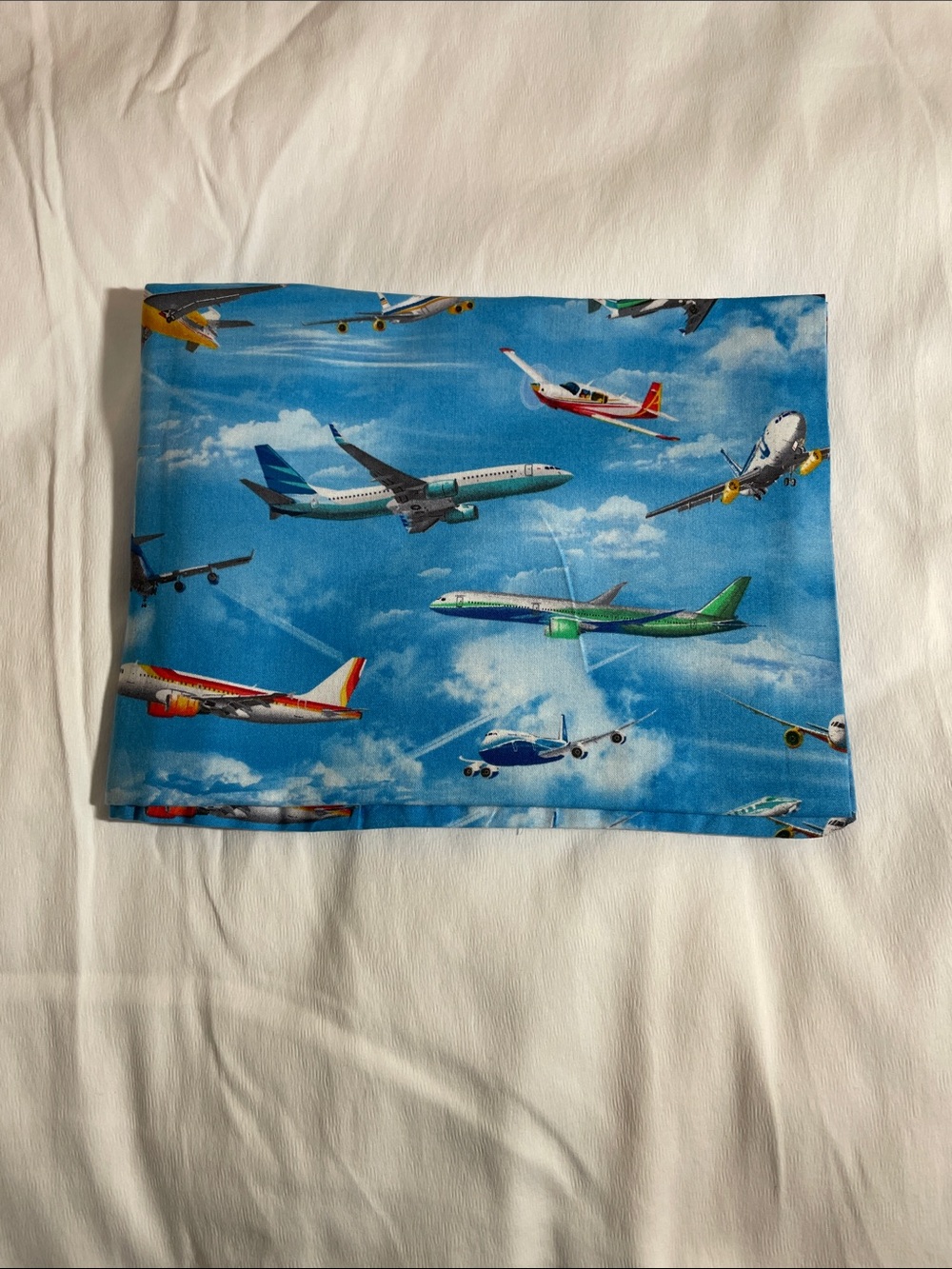 Kids Blue Airplane Print Pillowcase - Unbranded